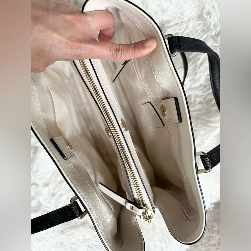 kate spade Cream and Black Two-Tone Satchel - Picture 6 of 6